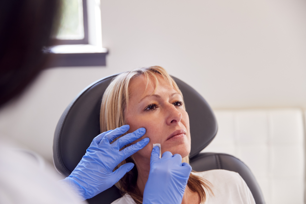 woman being prepped for Botox Buford Dentist NACCID (770) 932-1115